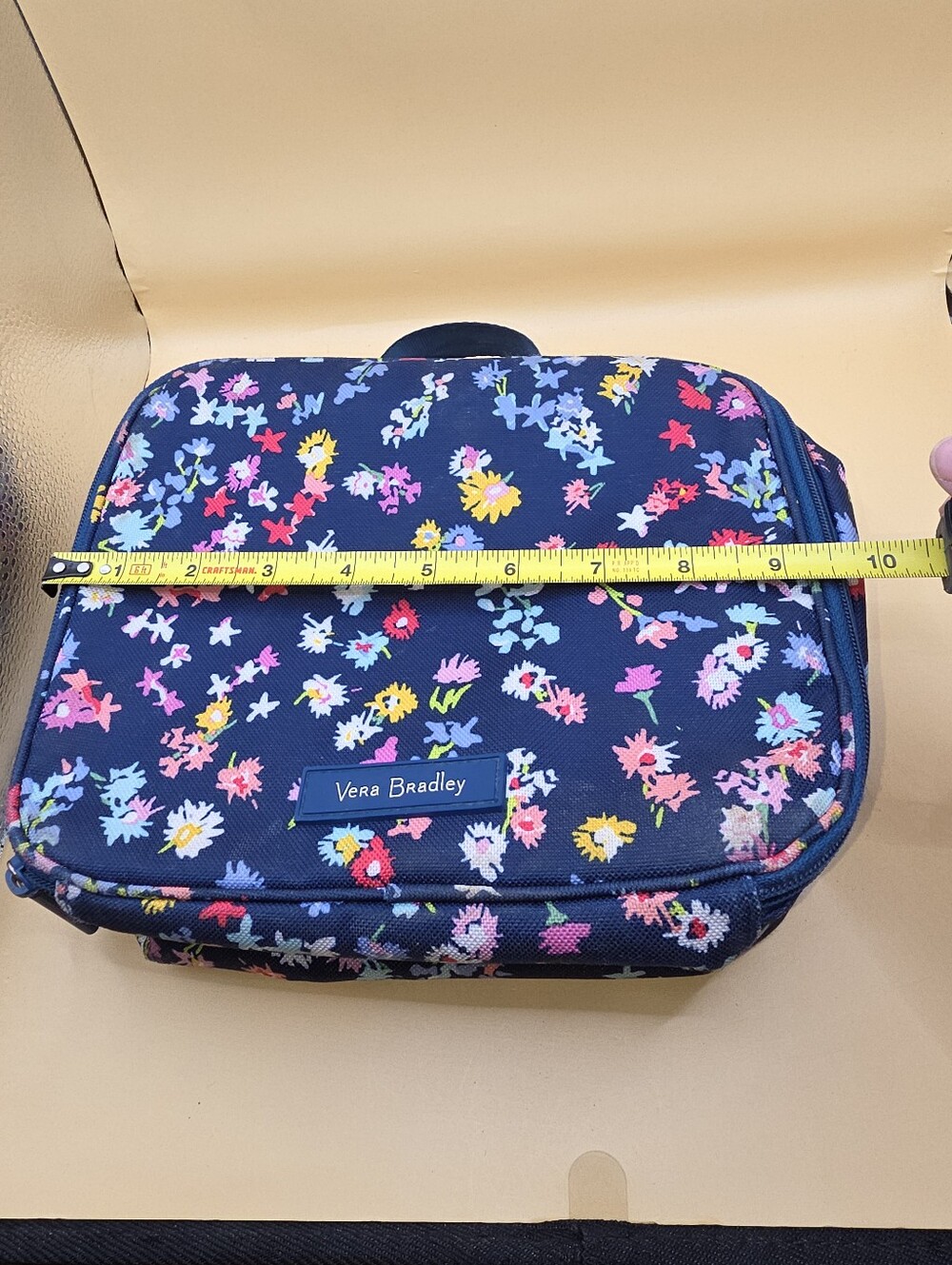 Vera Bradley Lunch Bag Scattered Wildflowers Navy Blue - Picture 3 of 4